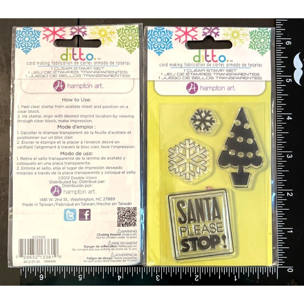 Ditto by Hampton Art Christmas Clear Stamp Set SC0506